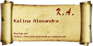 Kalina Alexandra névjegykártya
