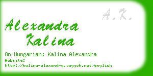 alexandra kalina business card
